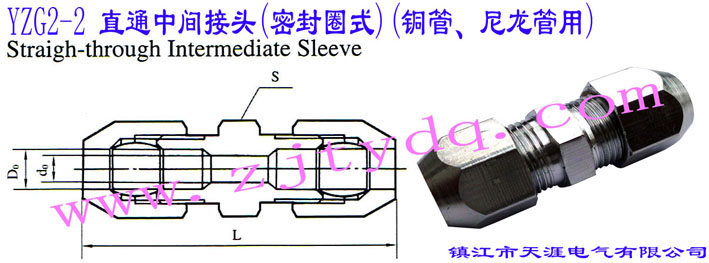 YZG2-2 ֱͨg^(ܷȦʽ)(~)Straight-through Intermediate Sleeve